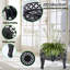 Paquet de 2 supports à plantes noirs, supports à fleurs antirouille pour ...
