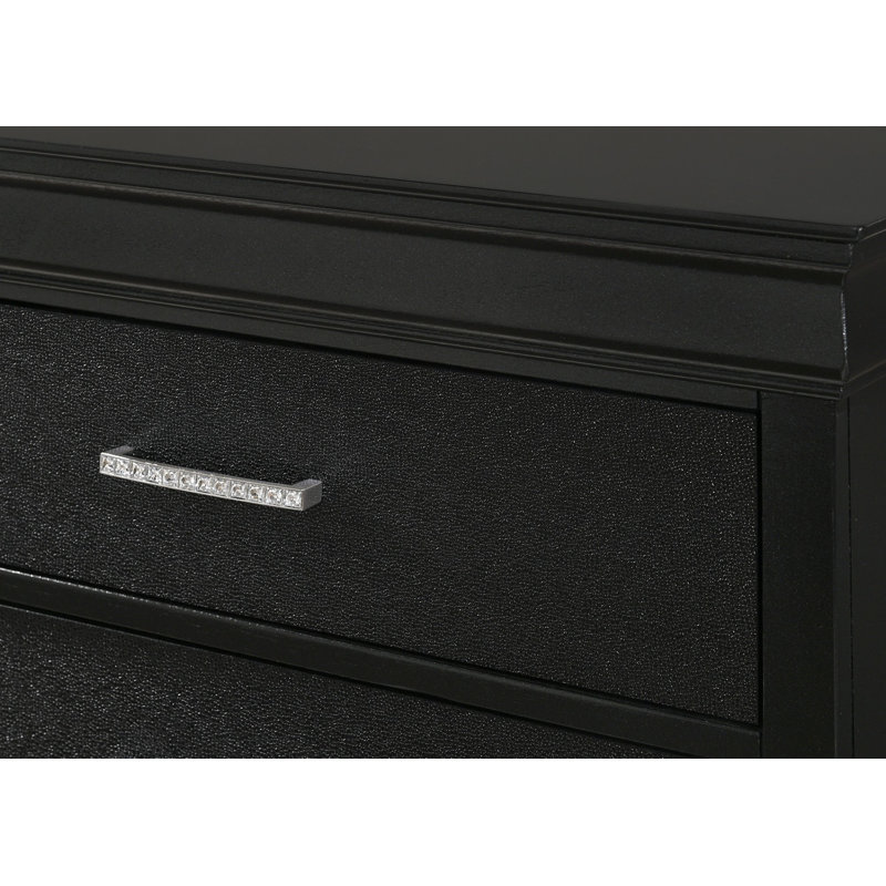 Commode avec tiroirs et poignées en cristal