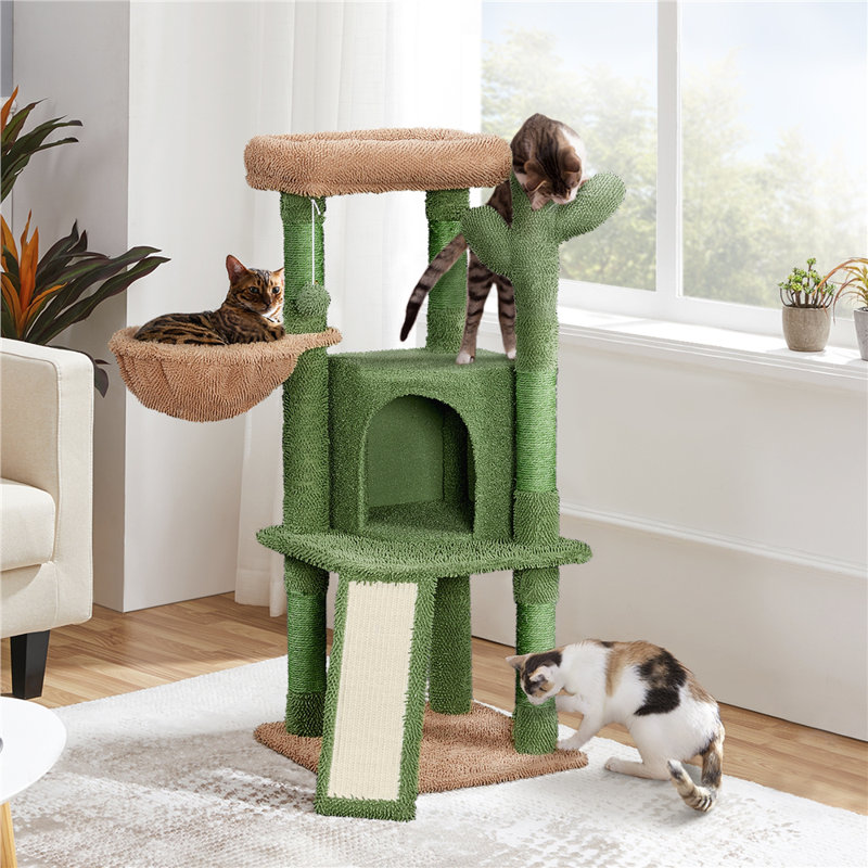 Gilpin 42'' H Cat Tree, Green/Brown