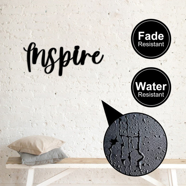 Braelen Water Resistant Steel Text & Numbers Wall Decor