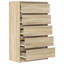 Meine 5 Drawer 60cm W Solid Wood Chest-1229701196