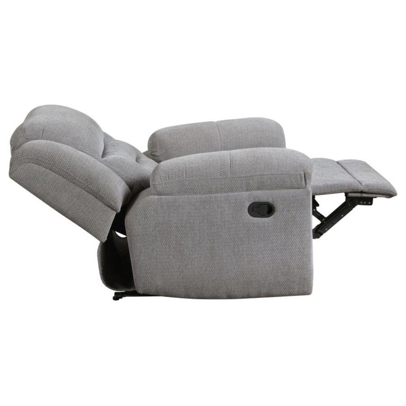 Rodden Chenille Upholstered Reclining Sofa Gray
