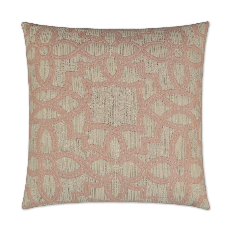 Arabesque Square Pillow Cover & Insert, Blush, 22"H x 22"W