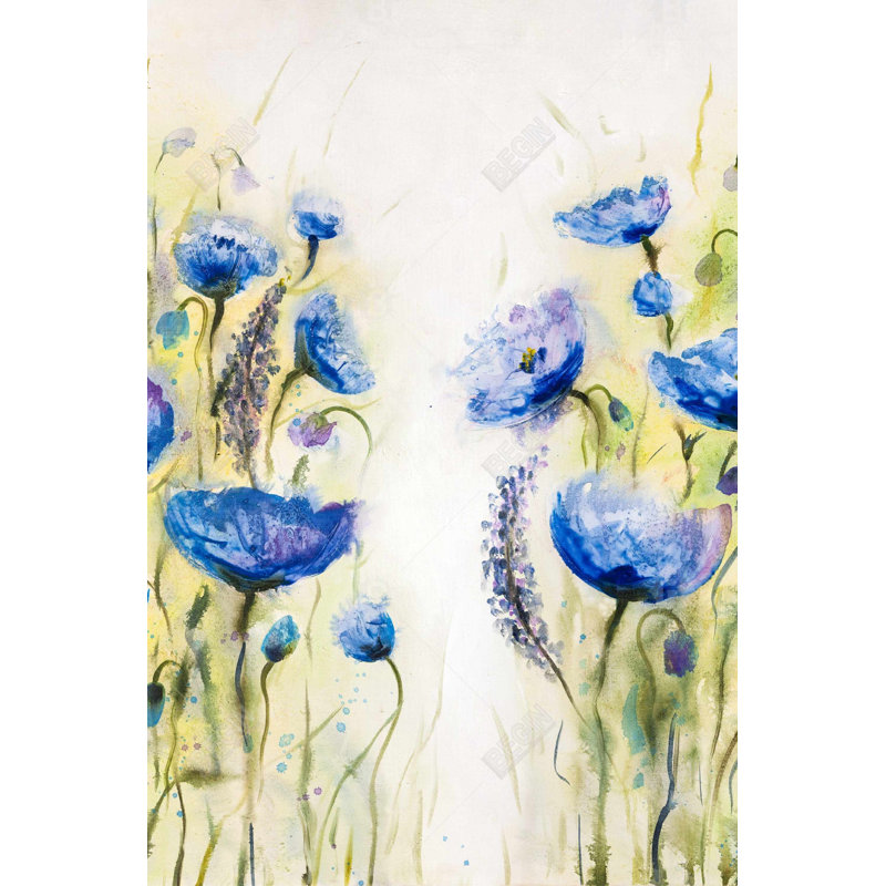" Blue Garden ", 36" H x 24" W