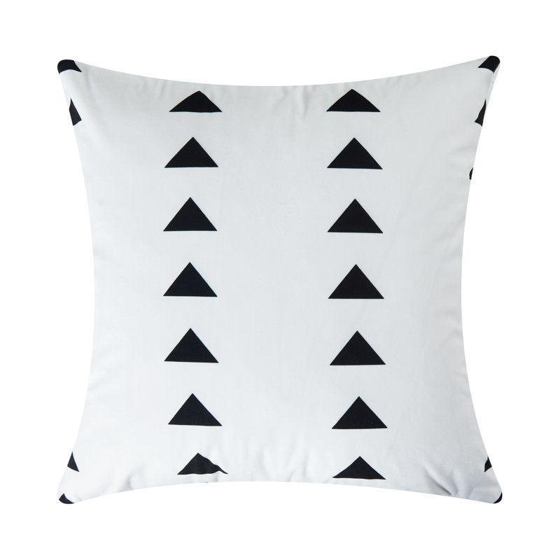 Housse de coussin d'extérieur carrée Lendsey, Noir