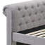 Lit de jour en tissu gris fumée avec couchette (simple)
