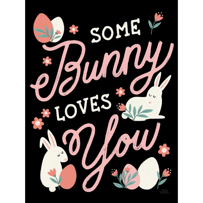 Bunny Kisses III - noir, H 48 po x l 36 po