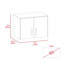Armoire de rangement murale Gesko, 3 tablettes