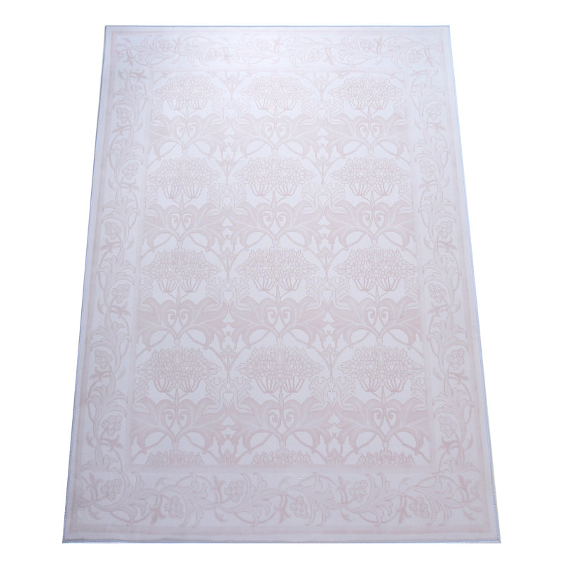 William Morris Light-Brown Washable Runner with Built-in Padding & Non-Slip Backing, Runner 2'6" x 8'