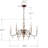 Sisler 6 - Light Dimmable Chandelier
