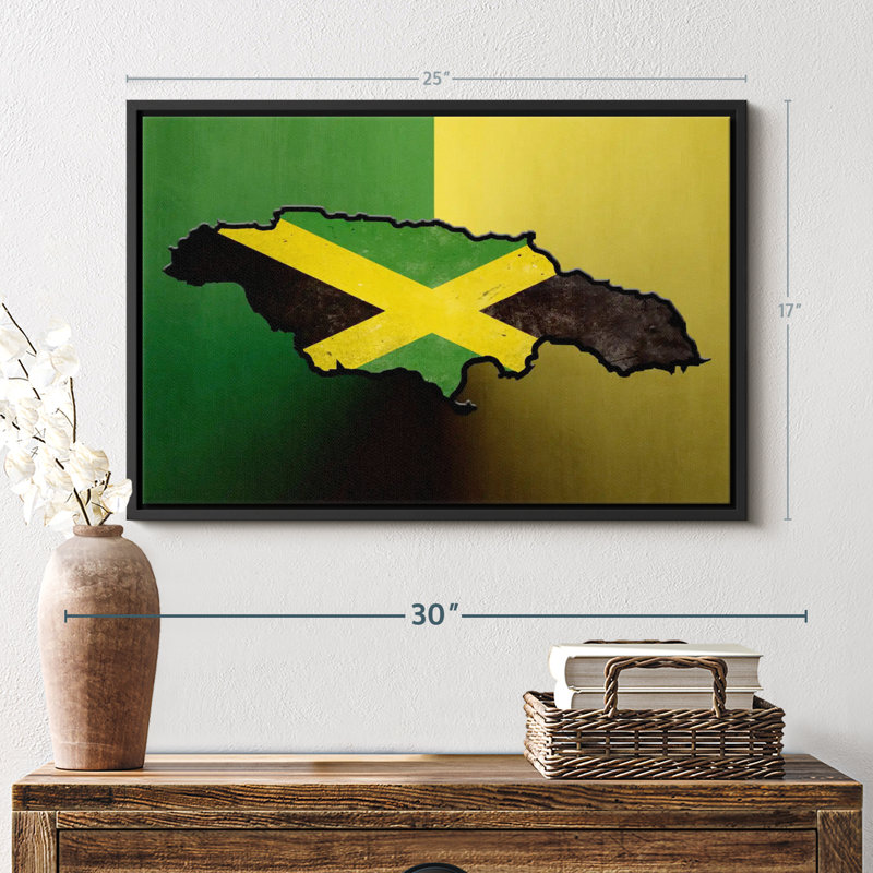 Drapeau jamaïcain, impression sur toile, H 17 po x l 25 po
