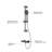 Adjustable Height Shower System With Gunmetal Finish & 2-Way Diverter
