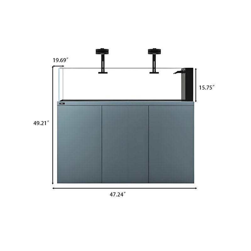 Aquarium 47,24 "à filtre écologique en alliage d'aluminium bleu