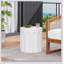 Table d'appoint en béton cylindrique blanche durable pour l'extérieur, résistante aux intempéries et polyvalente pour une utilisation intérieure et extérieure