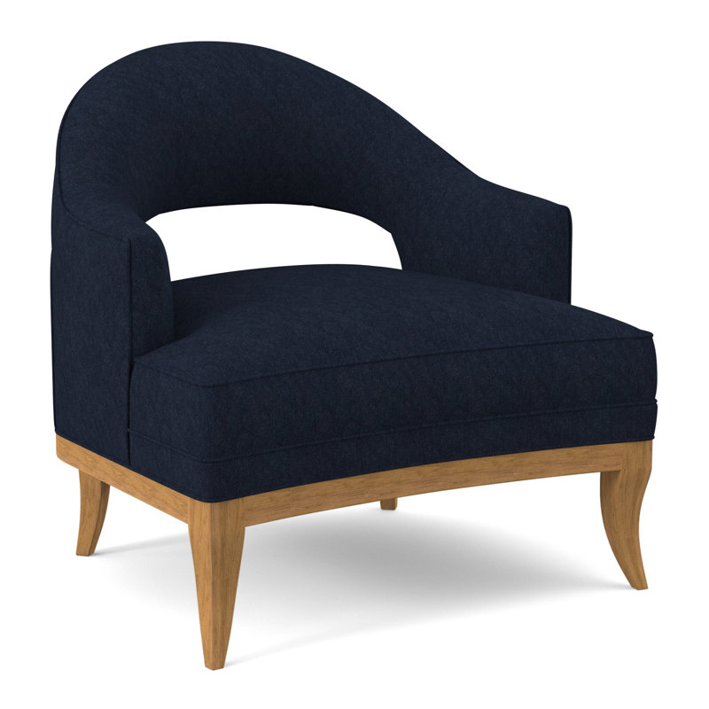 Fauteuil Mariposa, Ambre, Mélange de polyester ébène Margaret