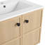 Meuble-lavabo de salle de bain de 61 cm (24 po) en contreplaqué de chêne - Moderne et fonctionnel, fabriqué avec des matériaux de qualité pour une durabilité accrue