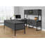 Bureau d'ordinateur, l 48 po, bureau personnel, qualité commerciale, métal stratifié gris, contemporain, moderne-129596946-129596945
