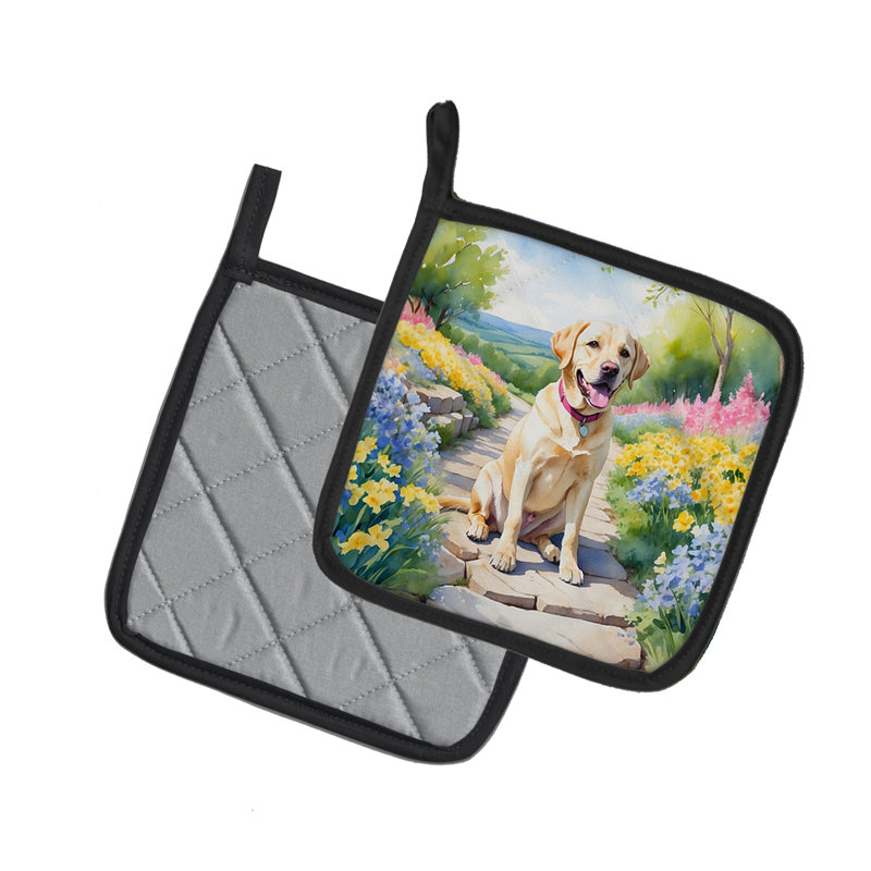 Caroline's Treasures Floral Polyester Potholder Set