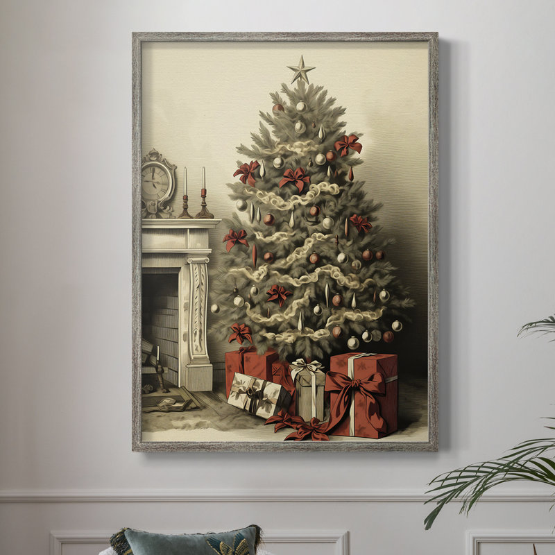«Christmas Holiday Art CDXCV», reproduction d'art encadrée - bois massif, H 21 po x l 17 po