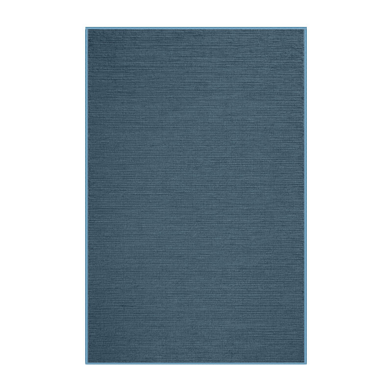 Machine Washable Solid Blue Area Rug, Rectangle 2' x 3'