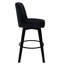 Ensemble de 2 tabourets de bar pivotants à hauteur de comptoir de 30 po avec dossier bas et repose-pieds capitonnés Minceta, tissu performance pour îlot de cuisine bleu marine-1698869125-1740158426-1698869177