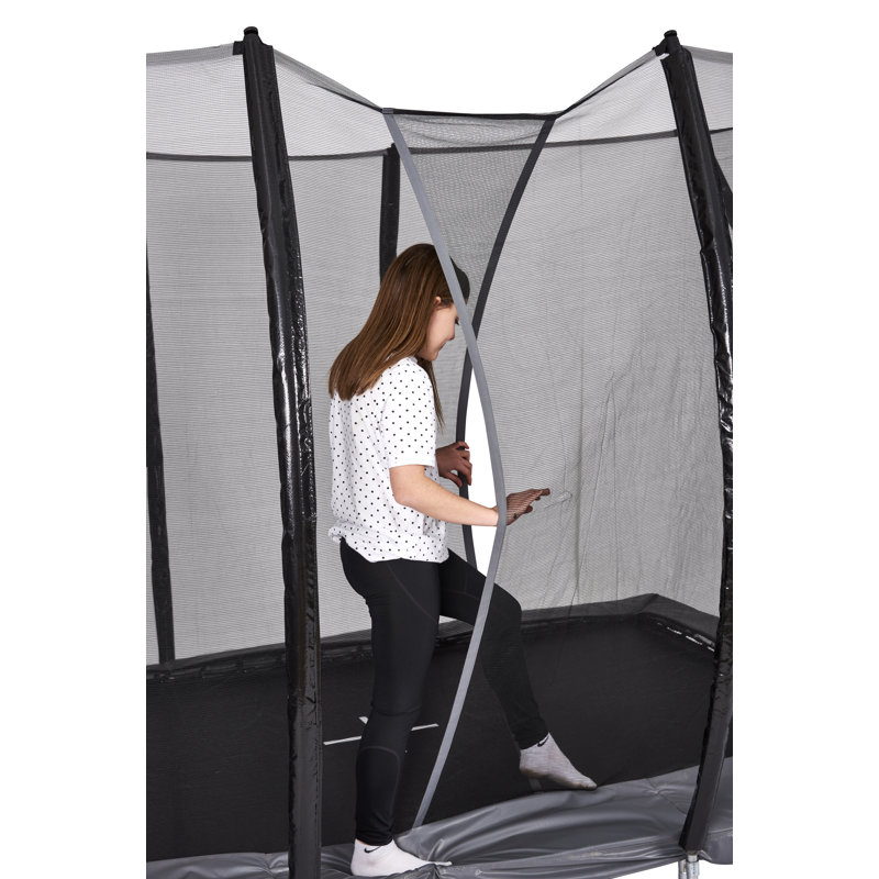 Halpern Freeport Park 305cm x 213cm Rectangle Backyard Trampoline with Safety Enclosure