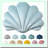 Shell 3D Accent Pillow - Soft Insert Included - Couch Bed Living Room Cushion - Light Blue