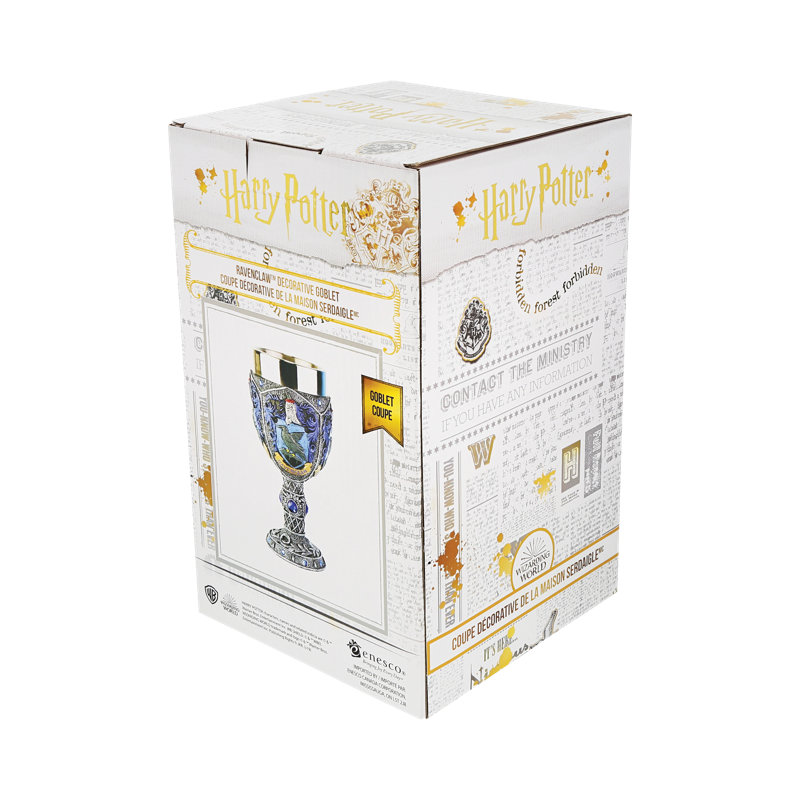 Ravenclaw Blue and Black Decorative Goblet with Stainless Steel Rim