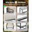Ensemble de conversation à 3 places pour canapé et table basse en aluminium, ensemble de conversation avec coussins épais pour jardin-129583318