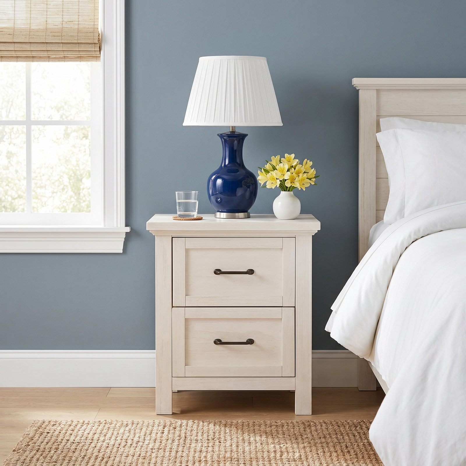 Aceline 2 - Drawer Nightstand, White