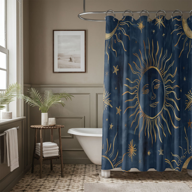 Rideau de douche standard 1 pièce, H 74 po x l 71 po