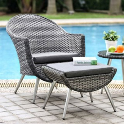 2 - Person Patio Dining Set with Square Table , Cushions Included