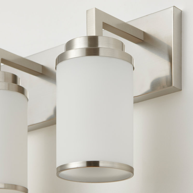 Dimmable Transitional Vanity Light, Brushed Nickel, 4 Lights