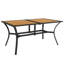 Table de salle à manger de patio pour l'extérieur avec trou pour parasol pour 6 personnes-2061346996