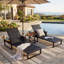 Chaises longues de patio ajustables, en bois d'acacia et fer, fauteuil inclinable moderne pour piscine-1863399563