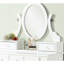 Wood Make-up Vanity Desk And Stool, White - 5 Drawer Storage & Adjustable Oval Mirror For Beauty Care Table Stool By Swivel Drawers Makeup