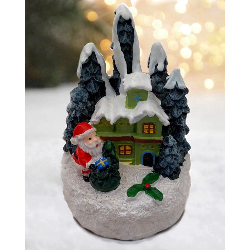 Maison de fête avec le père Noël. Village de Noël F07-N1-3-Y26D