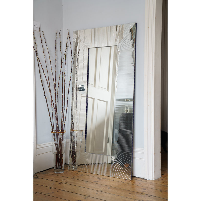 Chriopher Flat Wall Mirror, Black, 80cm H x 80cm W