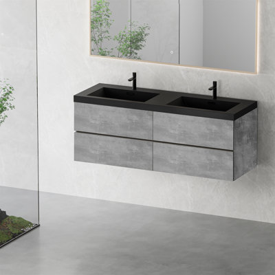 Meuble-lavabo flottant 60 po avec lavabo