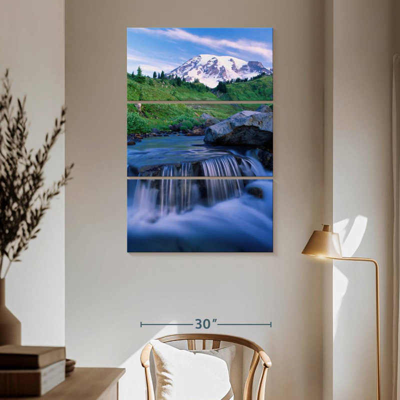Alvord, scène du mont Rainier, H 65 po x l 42 po