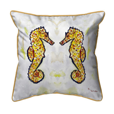 Coussin extérieur Gold Sea Horses