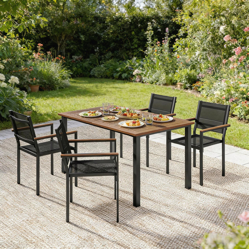 Ensemble de table et chaises de conversation, ensemble de salle à manger d'extérieur, ensemble de table et chaises de jardin