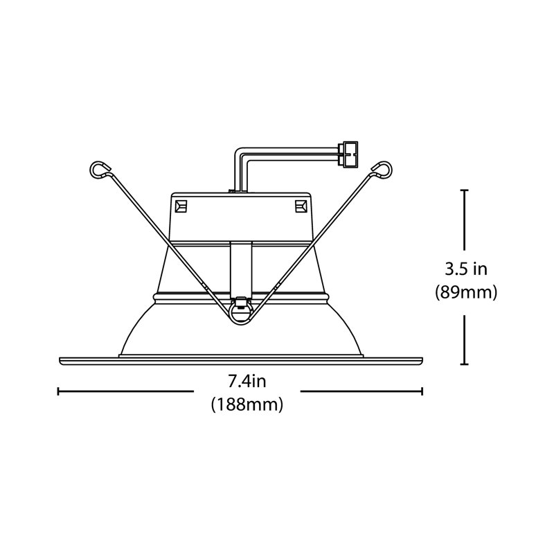 Ensemble d'éclairage encastré 6 "à DEL sélectionnable CCT Remodel