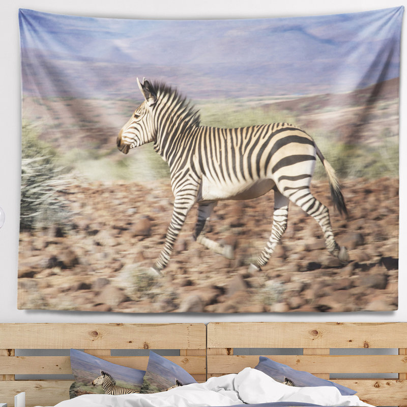 Tapisserie «Schafer Zebra in Damaraland», H 68 po x l 80 po