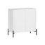 Armoire d'appoint moderne 32 "avec tablettes réglables et pieds en métal blanc Abbey-534453714