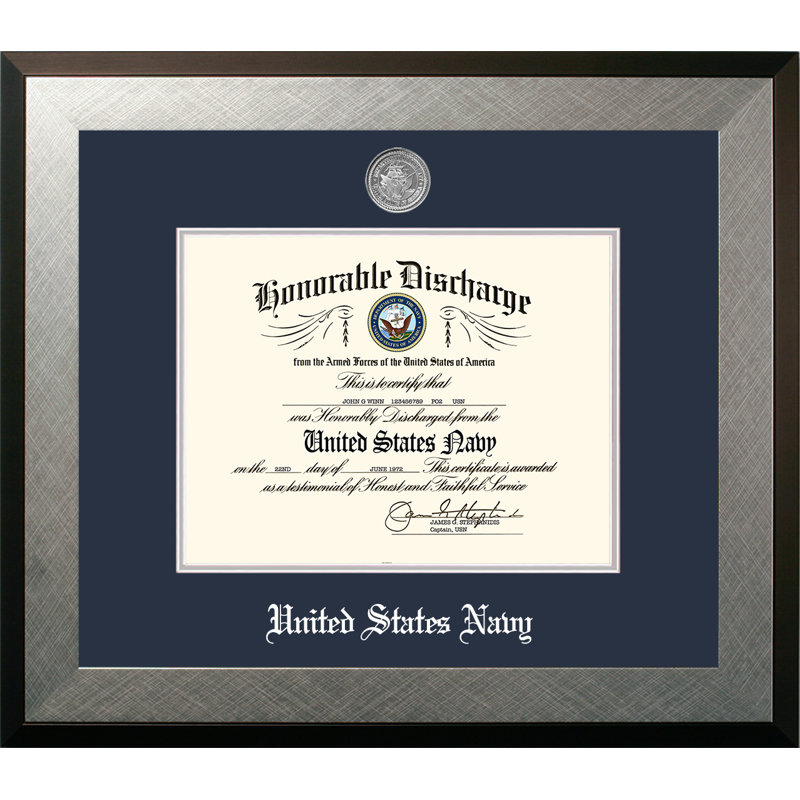Navy Discharge Honors Picture Frame