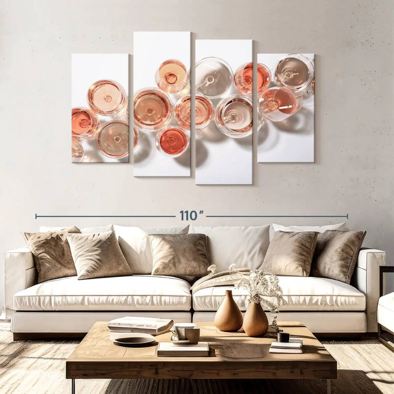 Yarlin Rose Wine For Everyone, 54" H x 84" W