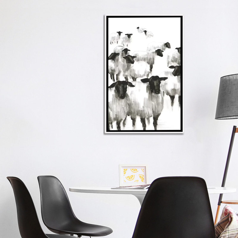Print, H 40 po x l 26 po x P 1,5 po, Toile blanche encadrée, Pas de tapis