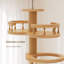 Arbre à chat vertical du sol au plafond, hauteur réglable, poteau à griffer en sisal, perchoir à fenêtre, échelle et boules de jeu rotatives, économise de l'espace, enrichit le jeu intérieur pour les chats