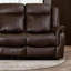 Canapé inclinable triple 78,35 po - Table rabattable centrale avec porte-gobelets, similicuir-116503393